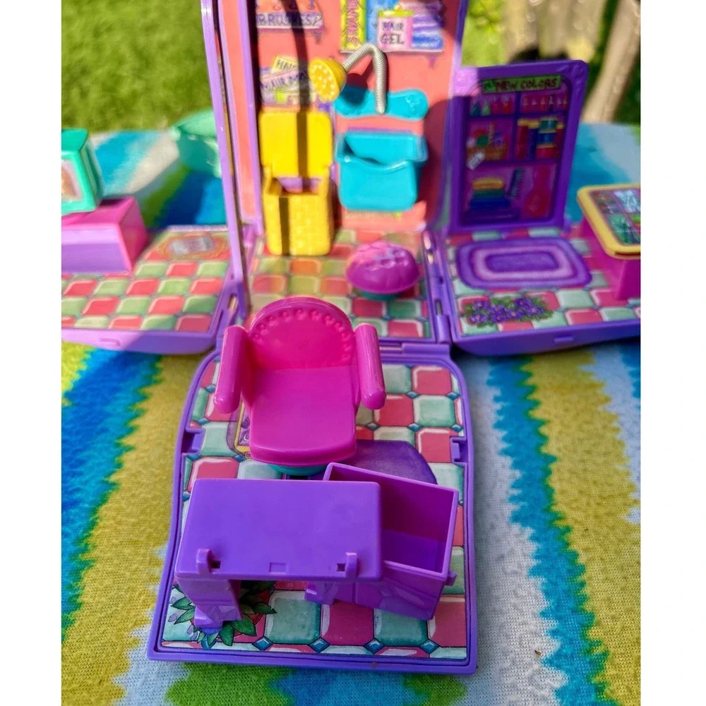 Backpack Club Stylin Salon Galoob toys 1997 vintage Kids Playset only‎